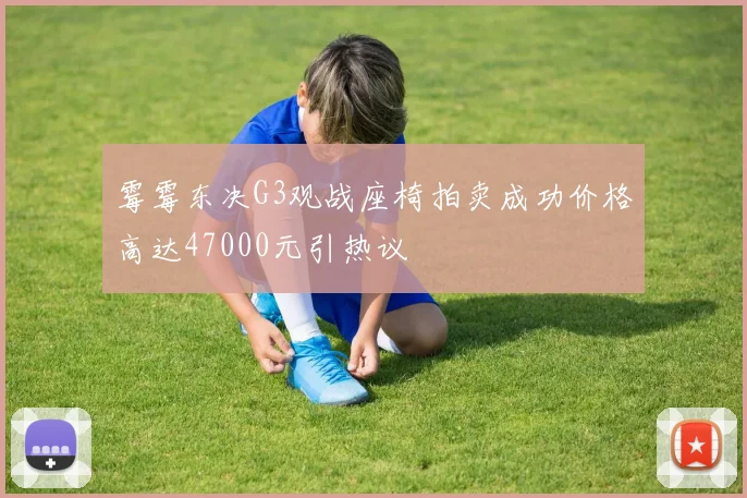 霉霉东决G3观战座椅拍卖成功价格高达47000元引热议